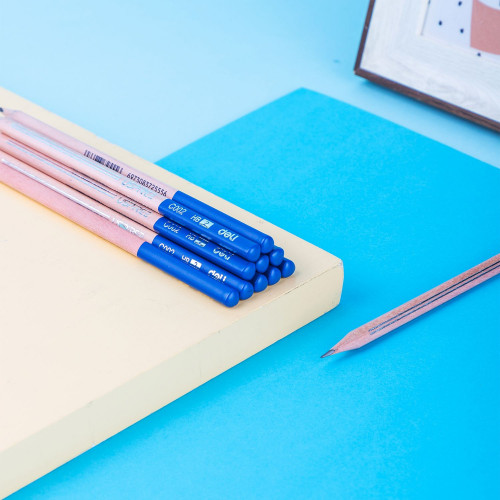 Карандаш ч/г Deli EC002-HB Uspire HB трехгран. липа карт.кор. (12шт)