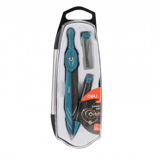 Циркуль Deli EG20302 металл в компл.:карандаш мех.