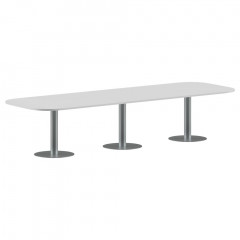 Конференц стол ПРГ-7 Белый/Алюминий 3600х1200х750 IMAGO