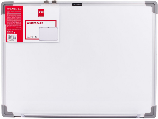 Доска магнитно-маркерная Deli E39032A лак белый 60x45см алюминиевая рама