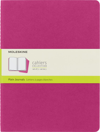 Блокнот Moleskine CAHIER JOURNAL CH023D17 XLarge 190х250мм обложка картон 120стр. нелинованный розовый неон (3шт)