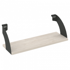 Навесные полки. Кронштейны+ЛДСП полка 600мм MAN-41-6 Денвер светлый/Антрацит металл 600*220*200