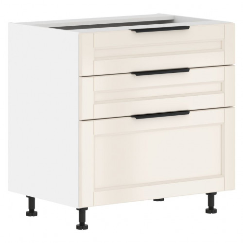 Шкаф напольный с ящиками MOB 8082.2C Бежевая эмаль/Белый 800х560х820 SICILIA