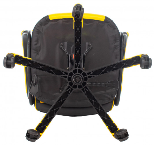 Кресло игровое Zombie GAME 17 черный/желтый эко.кожа/ткань крестов. пластик