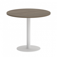 Home Office Стол круглый VR.SP-5-90.1 Вяз/Белый металл 900*900*750