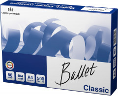 Бумага Ballet Classic B A4 марка B/80г/м2/500л./белый CIE153% общего назначения(офисная)