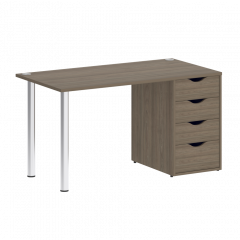 Home Office Стол письменный VR.SP-3-138.4 Вяз/Хром опоры 1380*720*750