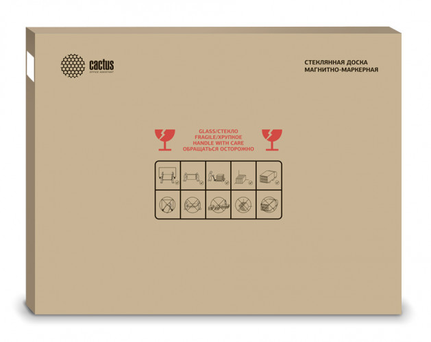 Доска стеклянная Cactus CS-GBD-90x120-WT стеклянная белый 90x120см стекло