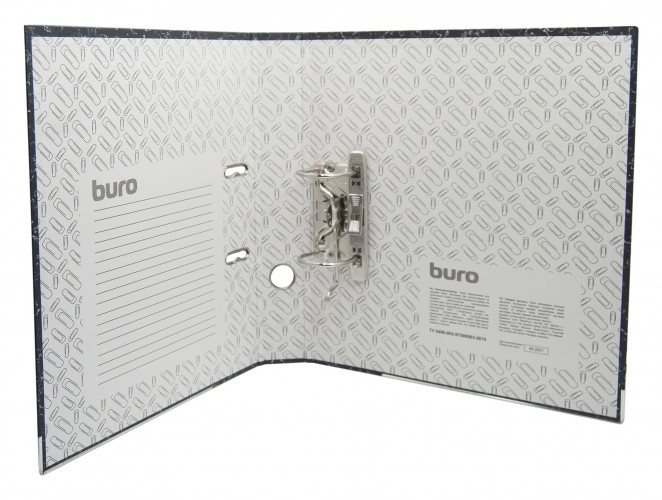 Папка-регистратор Buro МР50-332ВК/SBURO A4 50мм картон/бумага черный мет.окант. сборная