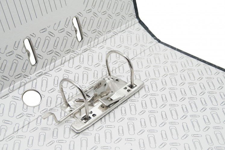 Папка-регистратор Buro МР50-332ВК/SBURO A4 50мм картон/бумага черный мет.окант. сборная