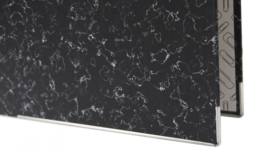 Папка-регистратор Buro МР50-332ВК/SBURO A4 50мм картон/бумага черный мет.окант. сборная