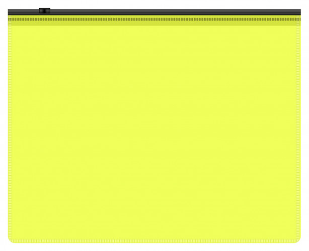 Папка на молнии ZIP Бюрократ Double Neon DNEBPM5AYELBL A5 полипропилен 0.15мм желтый цвет молнии черный