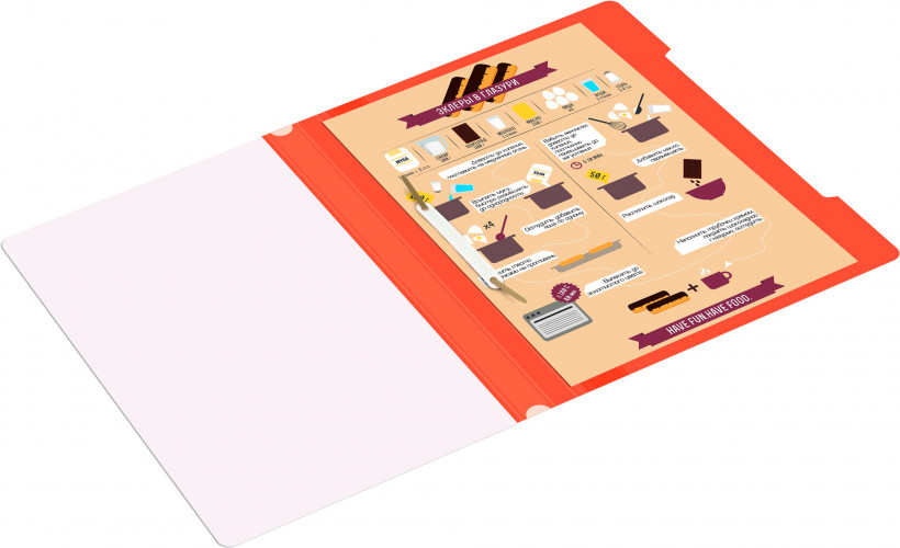 Папка-скоросшиватель Бюрократ Economy -PSE20/1 A4 прозрач.верх.лист пластик ассорти