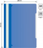 Папка-скоросшиватель Бюрократ -PS-K20BLU A4 прозрач.верх.лист карм.на лиц.стор. пластик синий 0.12/0.16