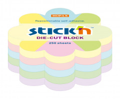 Блок самоклеящийся бумажный Stick`n 21832 67x67мм 250лист. пастель ассорти &quot;цветок&quot;