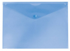 Конверт на кнопке Бюрократ Economy -PK100BLU A4 пластик 0.10мм синий