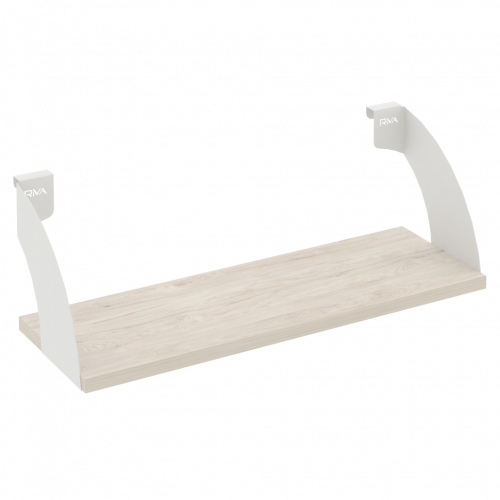 Навесные полки. Кронштейны+ЛДСП полка 600мм MAN-41-6 Денвер светлый/Белый металл 600*220*200