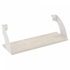 Навесные полки. Кронштейны+ЛДСП полка 600мм MAN-41-6 Денвер светлый/Белый металл 600*220*200