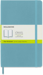 Блокнот Moleskine CLASSIC SOFT QP618B35 Large 130х210мм 192стр. нелинованный мягкая обложка голубой
