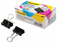 Зажимы Silwerhof 510001 сталь 15мм черный (упак.:12шт) картонная коробка