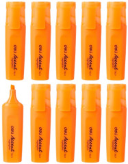 Набор текстовыделителей Deli Accent ES621ORANG-P Delight скошенный пиш. наконечник 1-5мм оранжевый (10шт.)