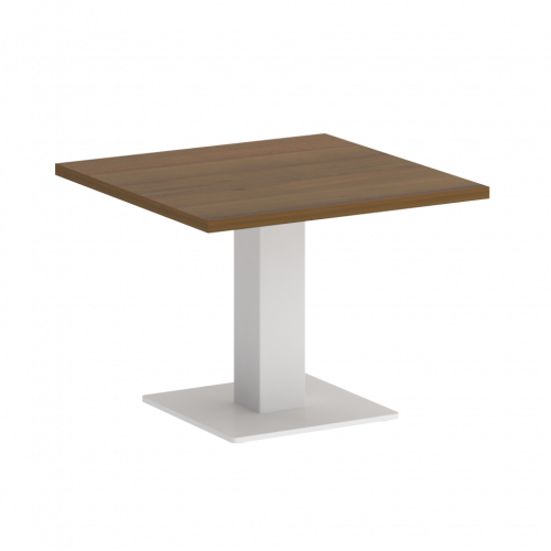 Home Office Стол журнальный квадратный VR.SP-5-60.2G Орех/Белый металл 600*600*450