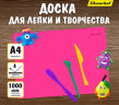 Доска для лепки Silwerhof 957013 Neon прямоугольная A4 пластик 1мм розовый