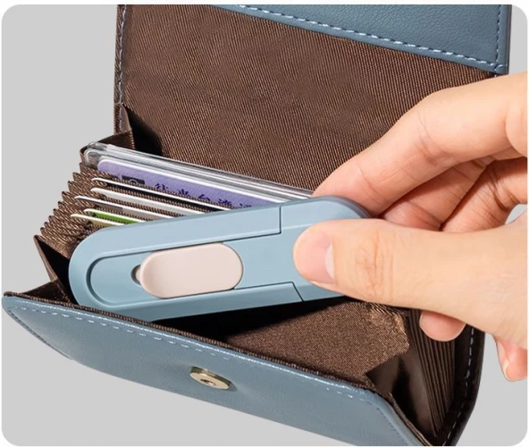 Нож канцелярский Deli ENS065-BL ENS065 шир.лез.12мм пластик синий