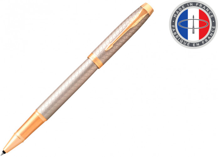 Ручка роллер Parker IM Premium T323 (CW1931686) Grey GT F черн. черн. подар.кор.