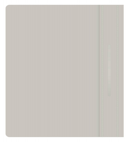 Папка-скоросшиватель Бюрократ Люкс -PSL20A5GREY A5 прозрач.верх.лист пластик серый 0.14/0.18