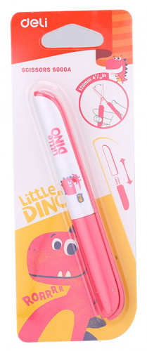 Ножницы Deli E6000A Little dino детские 135мм сталь ассорти блистер