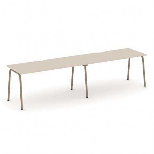 Estetica Рабочая станция на 2 места ES.RS-2.4-VK Капучино/Латте металл 3160*730*750