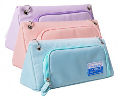 Пенал Deli 66972 ассорти 1отд. 225х70х90 текстиль