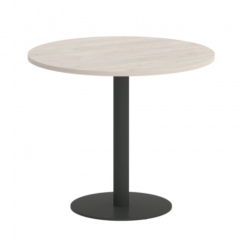 Home Office Стол круглый VR.SP-5-90.1 Денвер светлый/Антрацит металл 900*900*753