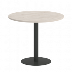 Home Office Стол круглый VR.SP-5-90.1 Денвер светлый/Антрацит металл 900*900*753