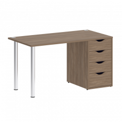 Home Office Стол письменный VR.SP-3-138.4 Дуб аризона/Хром опоры 1380*720*750