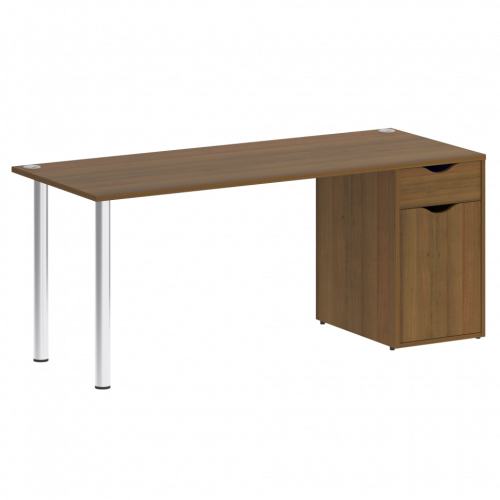 Home Office Стол письменный VR.SP-3-178.1 Орех/Хром опоры 1780*720*750
