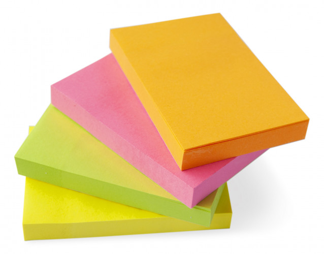 Блок самоклеящийся бумажный Silwerhof 682160-05 51x76мм 100лист. 75г/м2 неон желтый