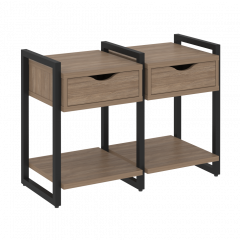 Loft Тумба на регулируемых опорах наборная. Вариант №1 VR.L-TN-1.O Дуб аризона/Чёрный металл 970*460*719