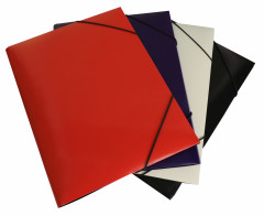 Папка на резинке Бюрократ DeLuxe DL510BLCK A4 пластик кор.30мм 0.7мм черный