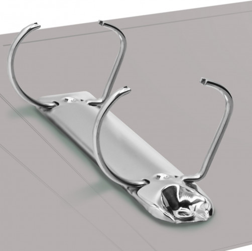 Папка на 2-х D-кольцах Бюрократ -0840/2DGREY A4 пластик 0.8мм кор.40мм внутр. с вставкой серый