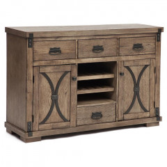 Комод ROOKERY (mod. 4280-SE(R)), дерево гевея, МДФ, 142 х 44 х 96 см, античный дуб