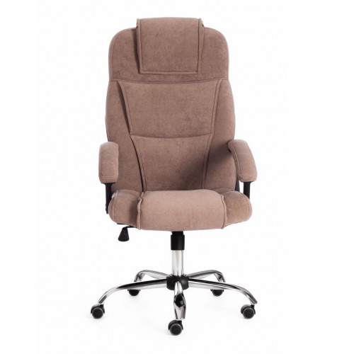 Кресло BERGAMO (хром), велюр Clermon, бежевый, 40