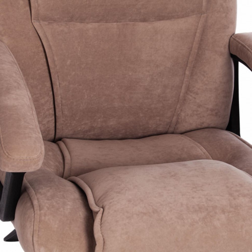 Кресло BERGAMO (хром), велюр Clermon, бежевый, 40