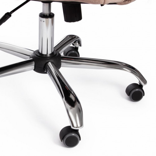 Кресло BERGAMO (хром), велюр Clermon, бежевый, 40