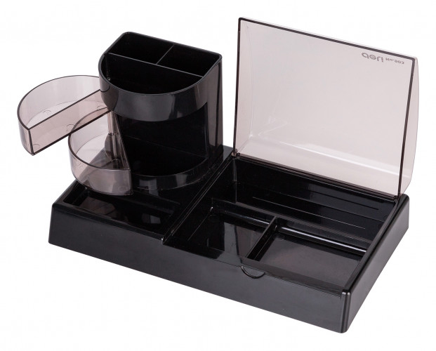 Настольный набор Deli E38254 (16 предметов) пластик черный