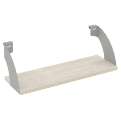 Навесные полки. Кронштейны+ЛДСП полка 600мм MAN-41-6 Денвер светлый/Серый металл 600*220*200