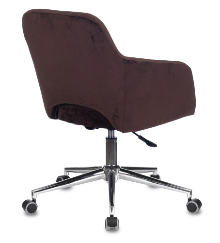 Кресло Бюрократ CH-380SL мокко Italia 6 крестов. металл хром