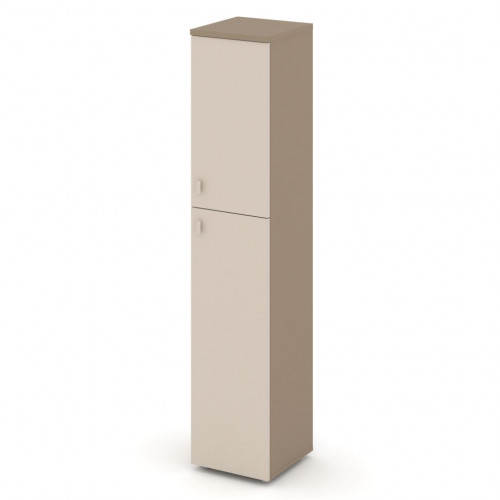 Estetica Шкаф высокий узкий прав. (1 сред. фасад ЛДСП+1 низ. фасад ЛДСП) ES.SU-1.8 (R) Латте/Капучино 400*420*1977