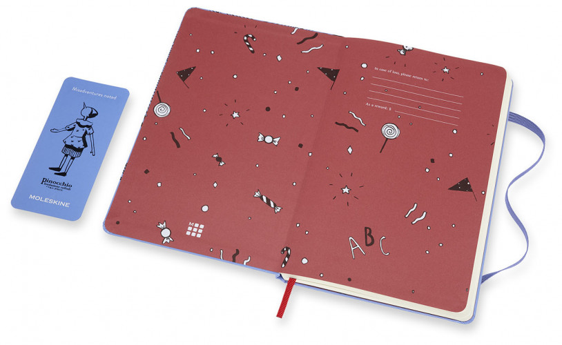 Блокнот Moleskine LIMITED EDITION PINOCCHIO LEPIQP062C Large 130х210мм 240стр. нелинованный твердая обложка фиолетовый/черный The Fairy